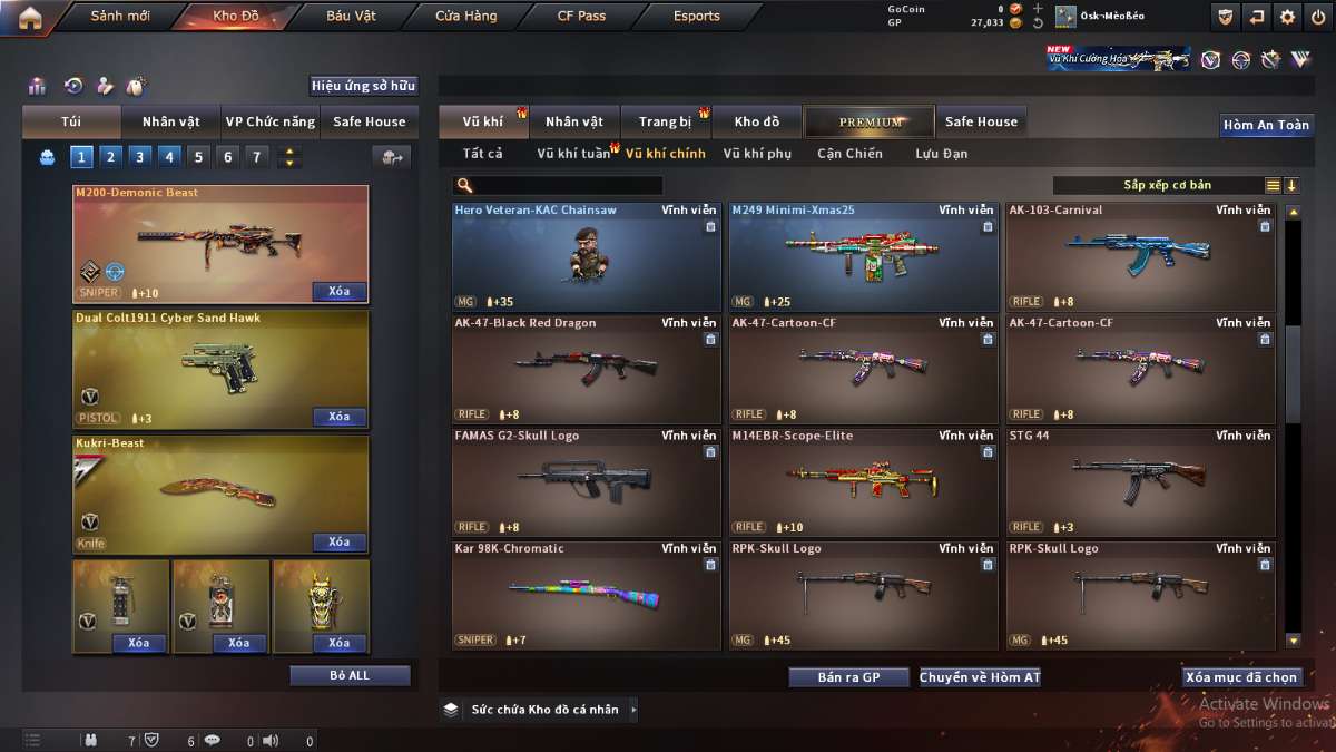 shop acc cf uy tin gia re